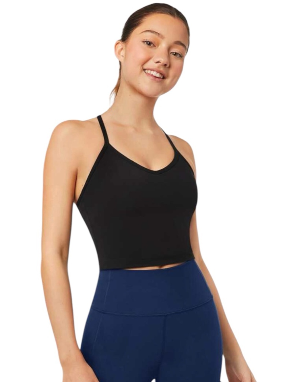 🔃Glowmode Black Cropped Tank Top